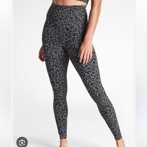 Athleta Leopard Elation Ultra High Rise Tight,Anthracite Grey